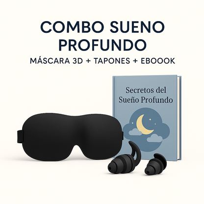 Mascarilla 3D profesional + Tapones de oído ultra confort + Ebook Gratis ✅